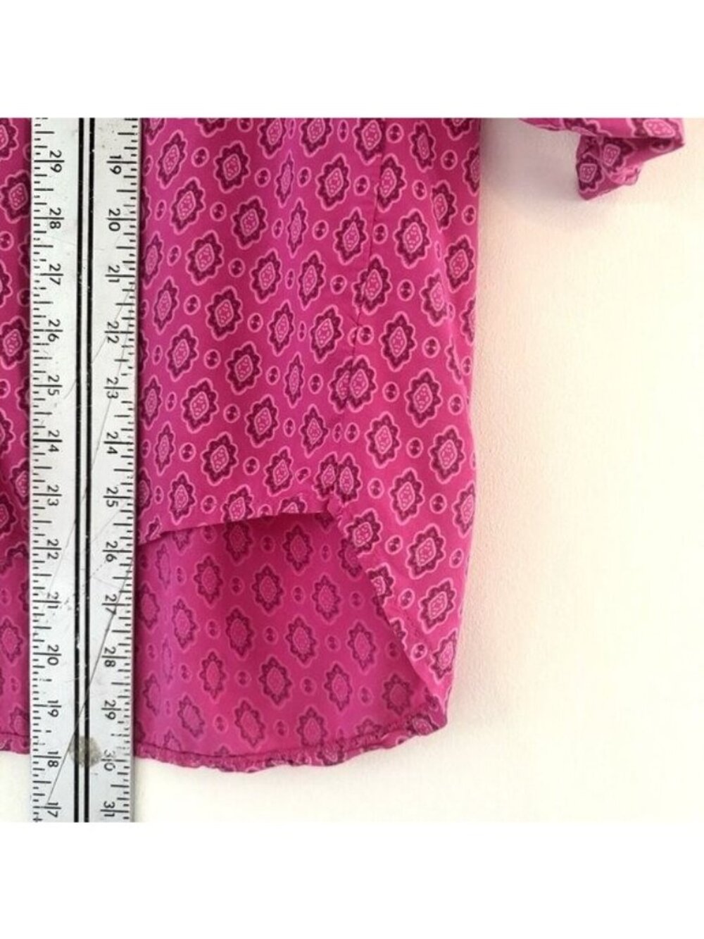 Free For Humanity Small Blouse Button Down Mixed Floral Twee Roll Tab Barbie Fun - Picture 15 of 16